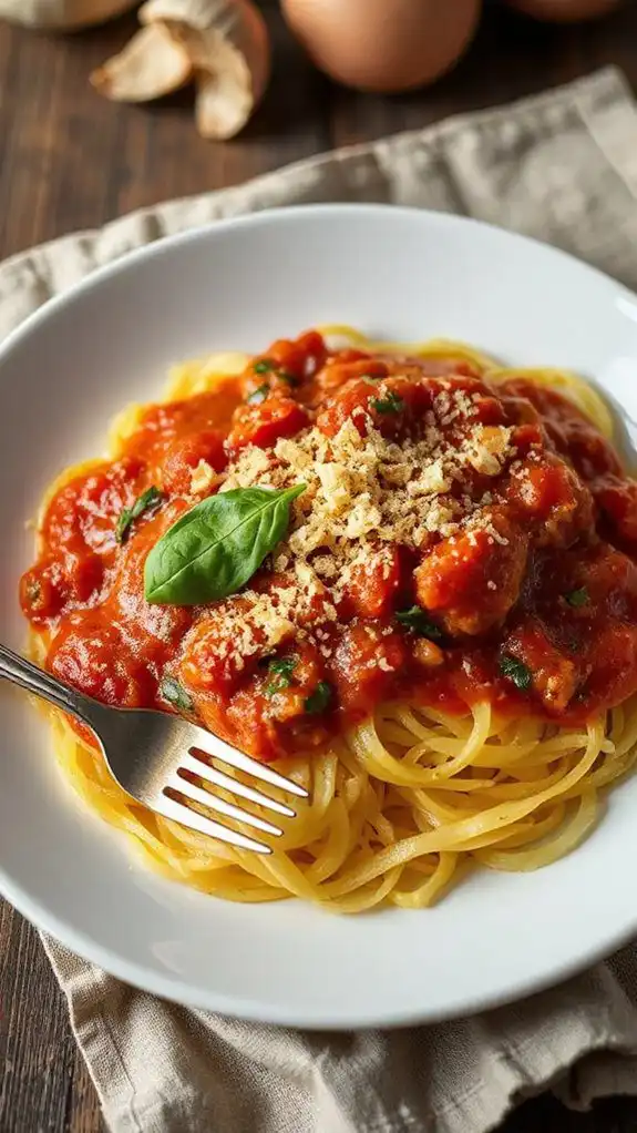 squash topped with marinara squash topped with marinara