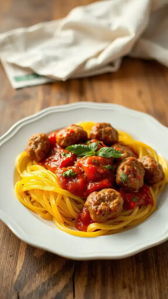 squash with veggie meatballs
