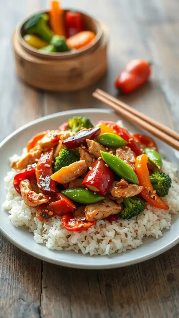 stir fried chicken with vegetables