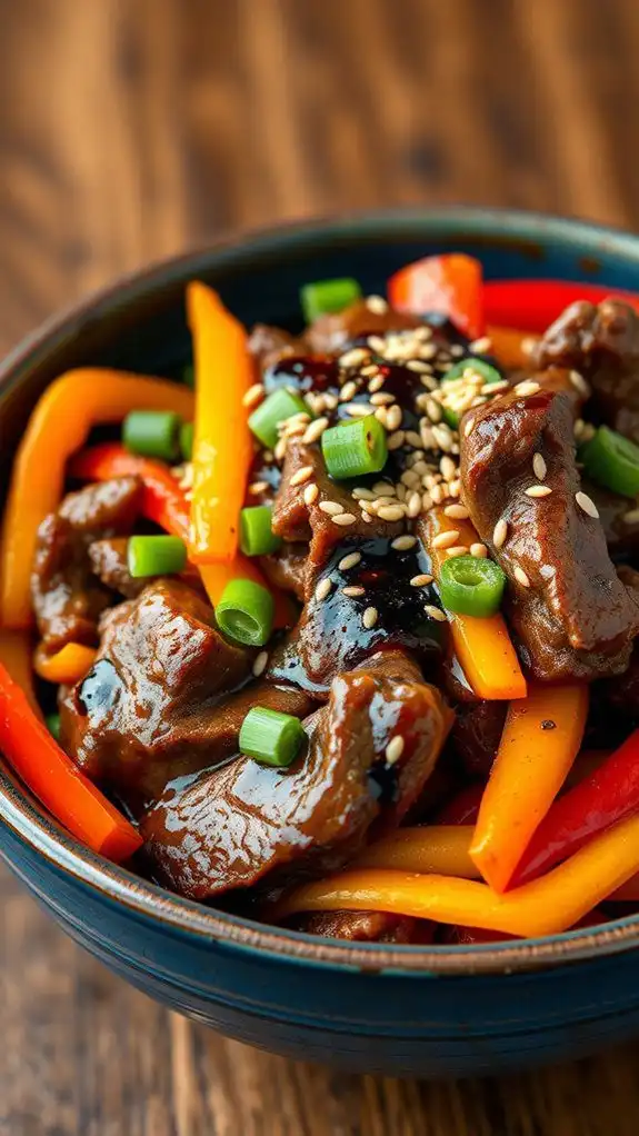 stir fried mongolian beef dish stir fried mongolian beef dish