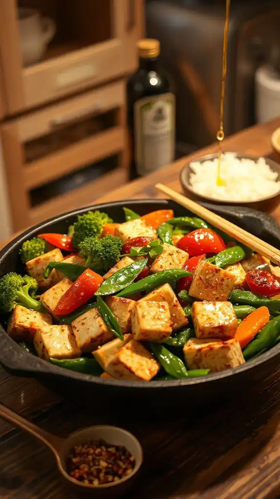 stir fried tofu and vegetables