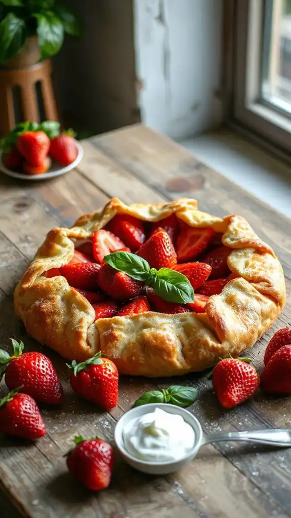 strawberry basil dessert pastry