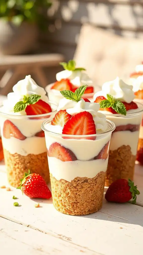 strawberry cheesecake dessert cups