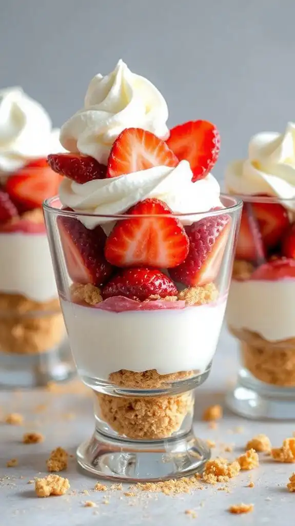 strawberry cream layered treat