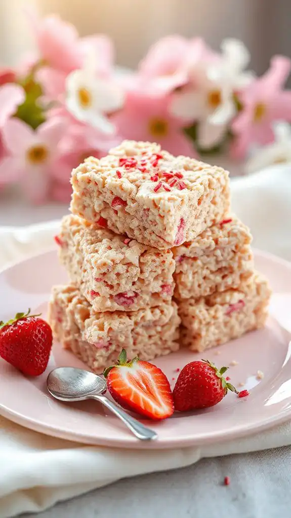 strawberry flavored crispy treats