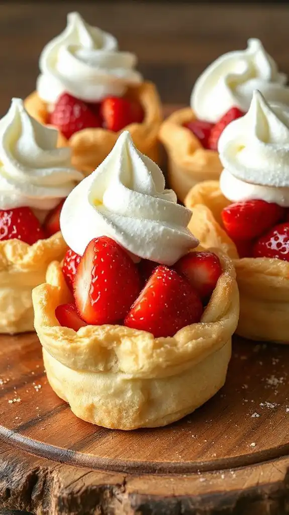 strawberry shortcake pastry cups