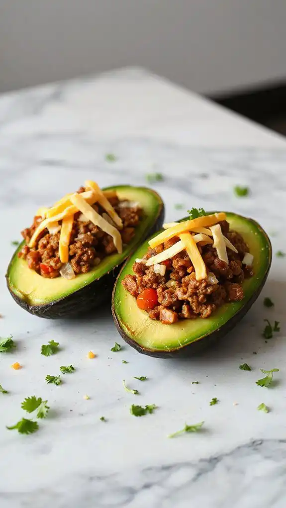 stuffed avocados with beef