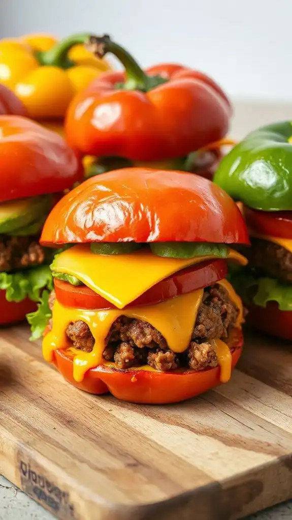 stuffed bell pepper burgers
