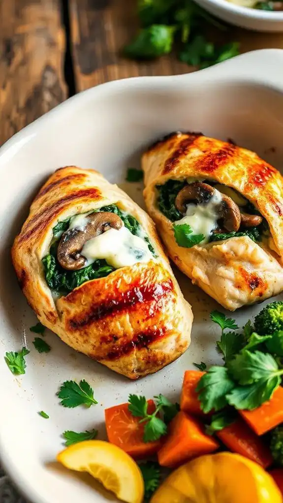 stuffed chicken with mushrooms
