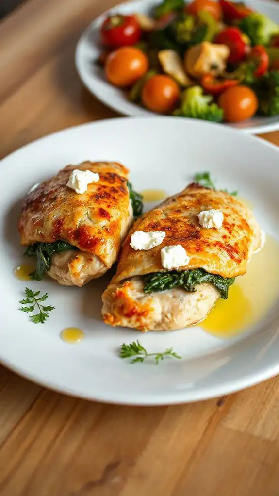 stuffed chicken with spinach stuffed chicken with spinach