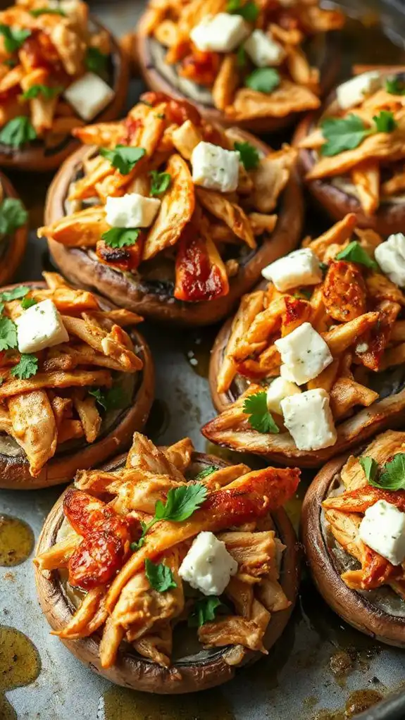 stuffed mushrooms with chicken
