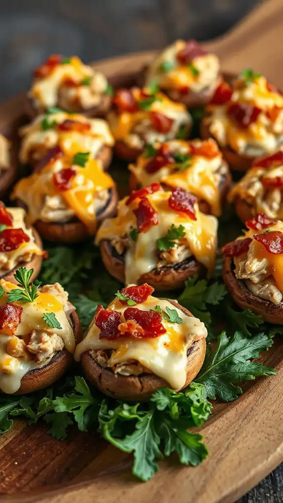 stuffed mushrooms with chicken