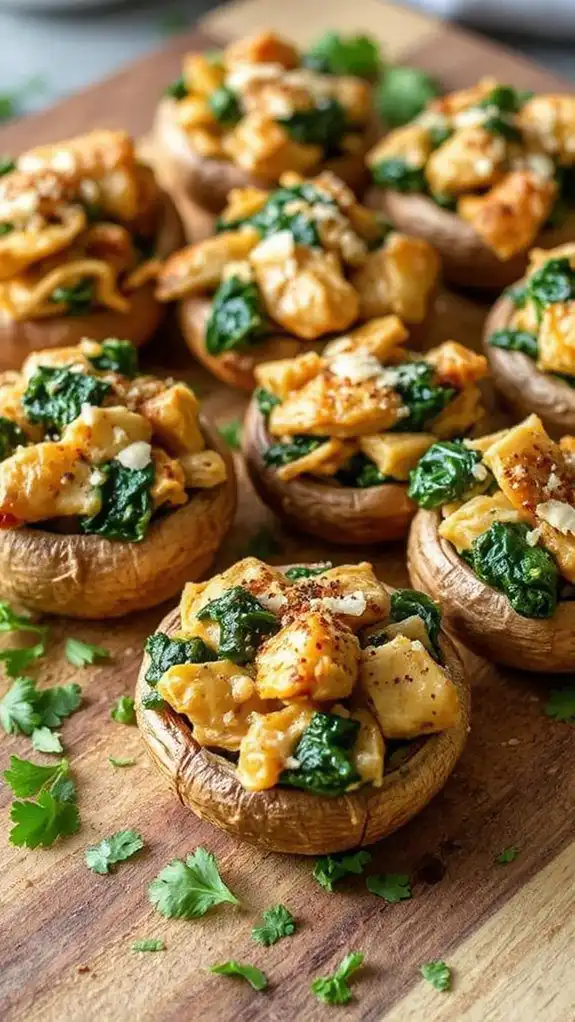 stuffed mushrooms with chicken