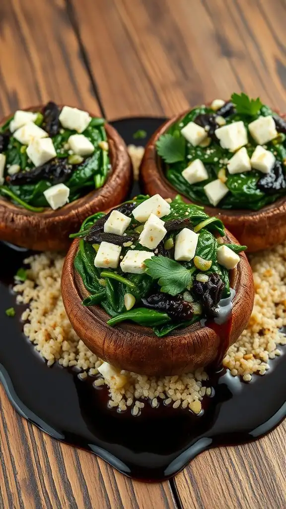 stuffed mushrooms with spinach