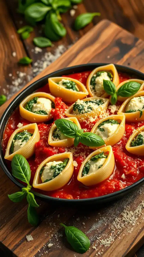 stuffed pasta with spinach stuffed pasta with spinach
