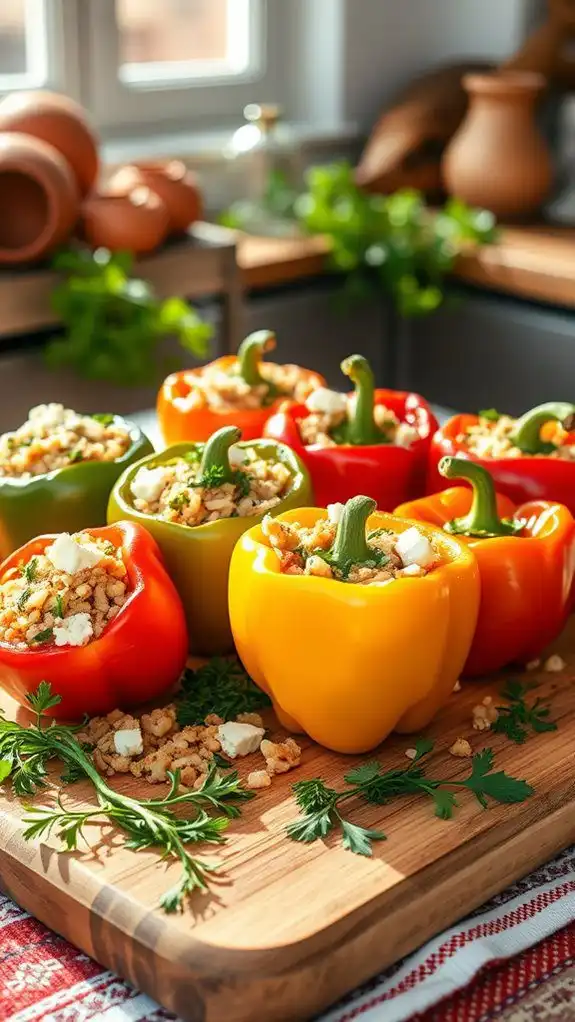 stuffed peppers with feta