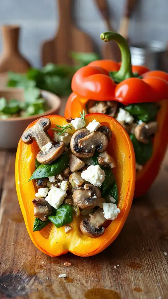 stuffed peppers with mushrooms