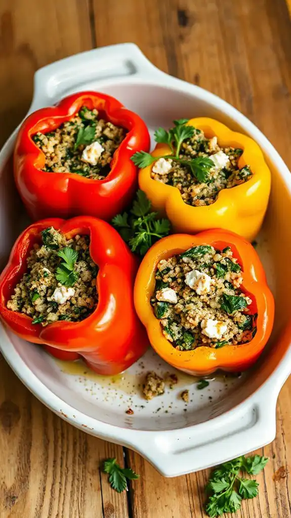 stuffed peppers with spinach