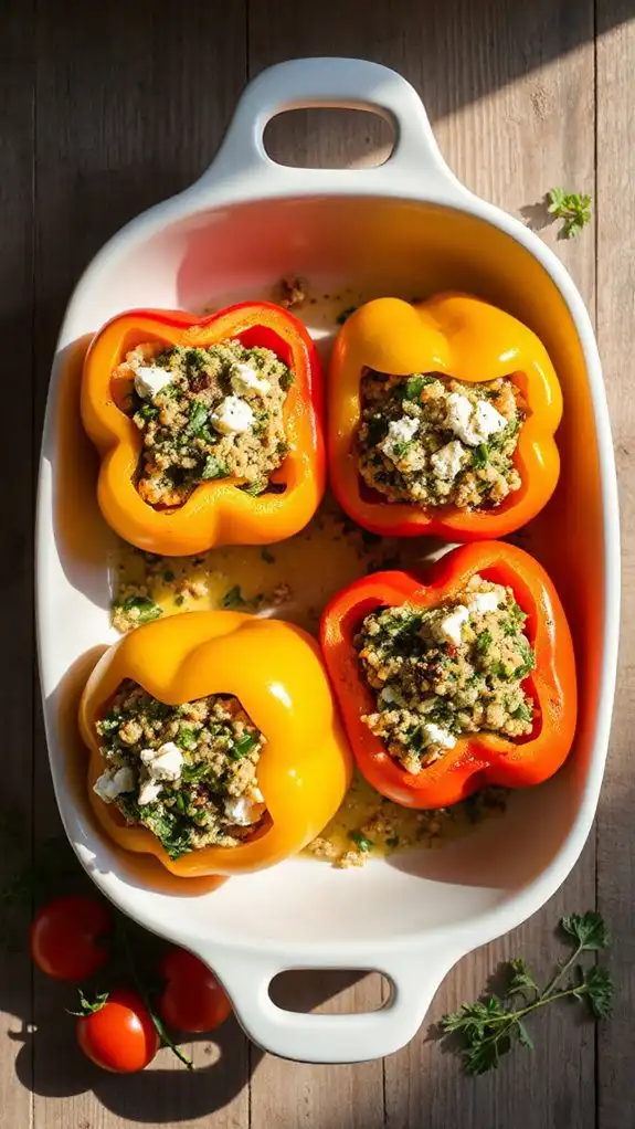 stuffed peppers with spinach stuffed peppers with spinach