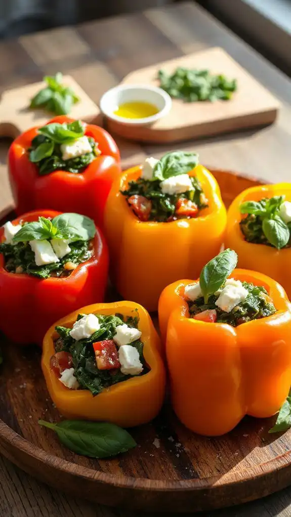 stuffed peppers with spinach