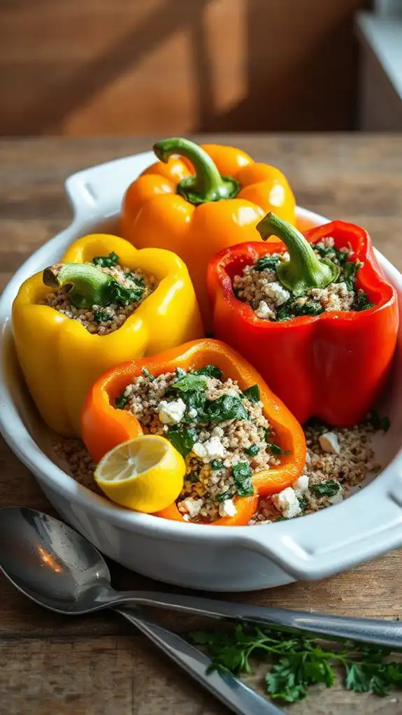 stuffed peppers with spinach