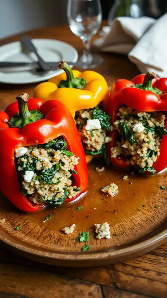stuffed peppers with spinach