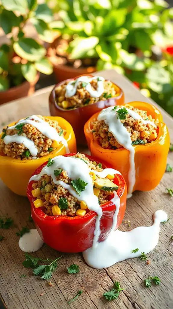 stuffed peppers with yogurt stuffed peppers with yogurt