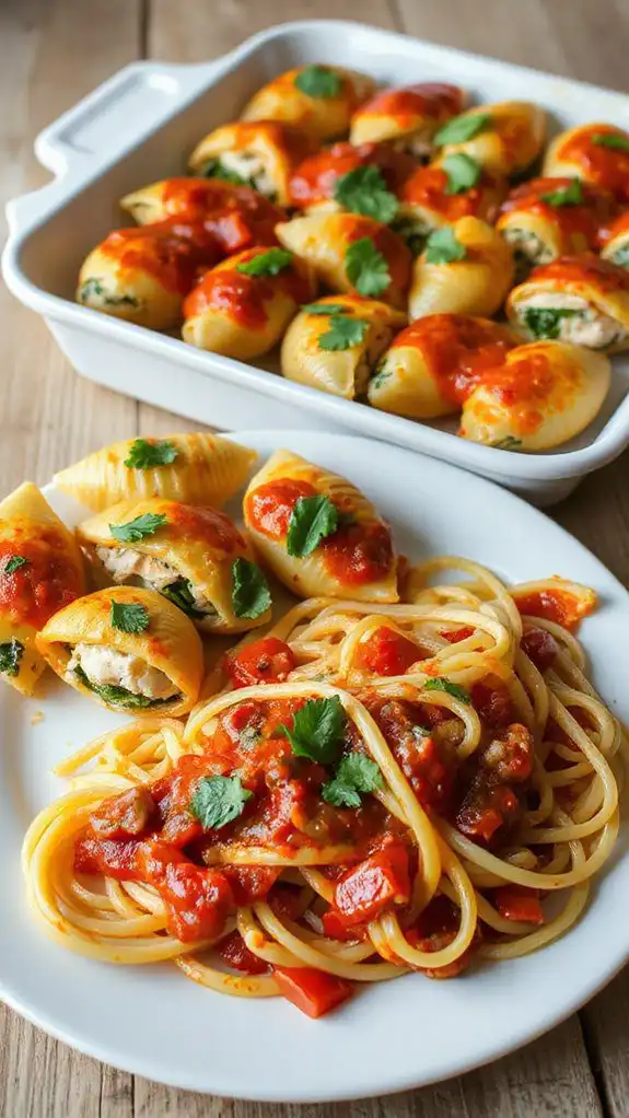 stuffed shells with chicken