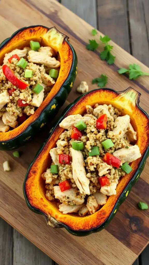 stuffed squash with chicken