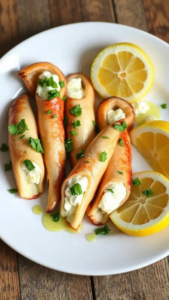 stuffed squid with ricotta