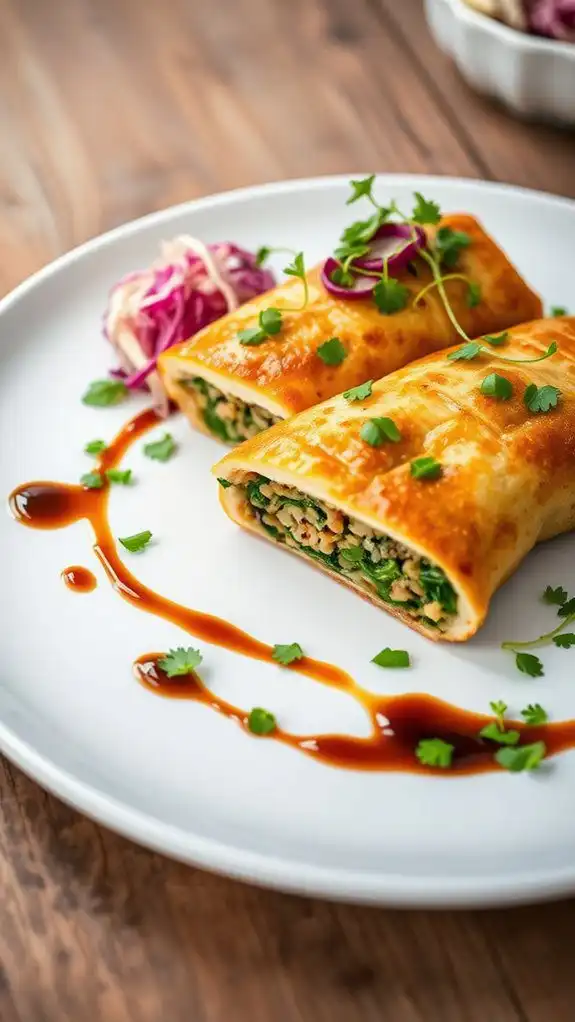 stuffed tofu quinoa pockets