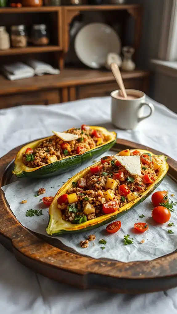 stuffed zucchini filled delight
