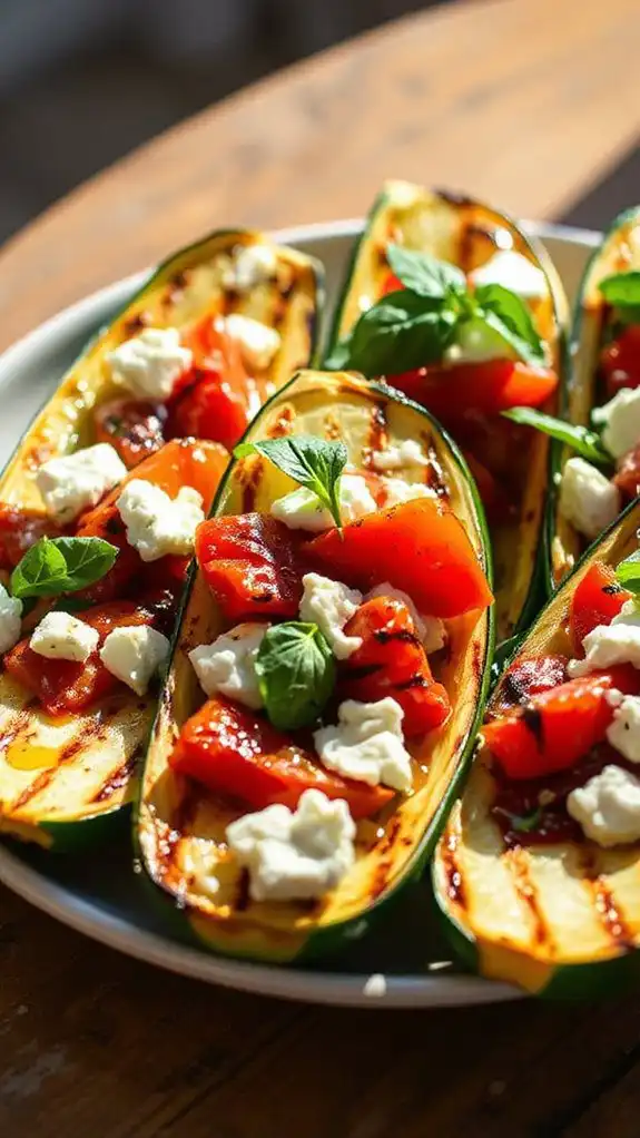 stuffed zucchini with feta