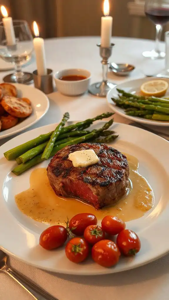 succulent steak with sauce