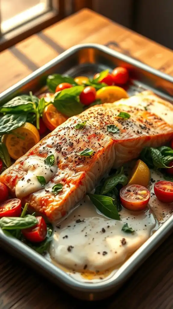 succulent tuscan salmon dish