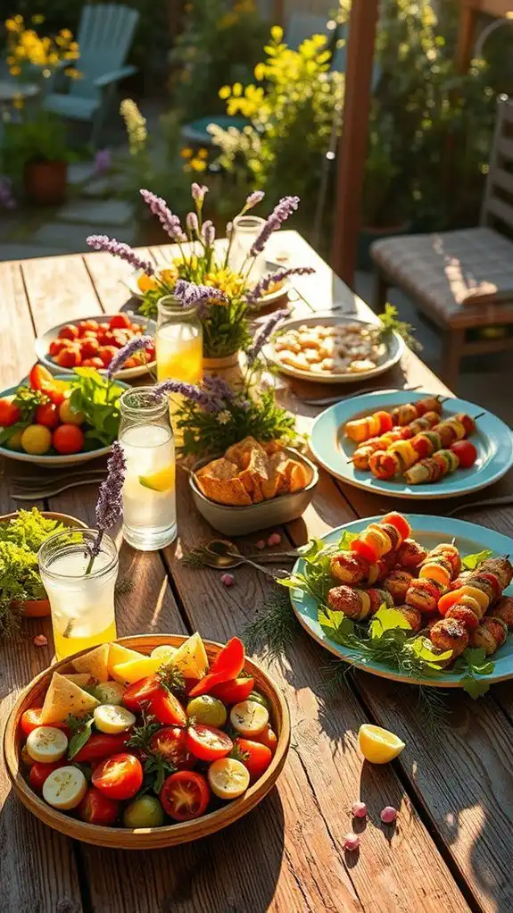 summer meals with infused oils