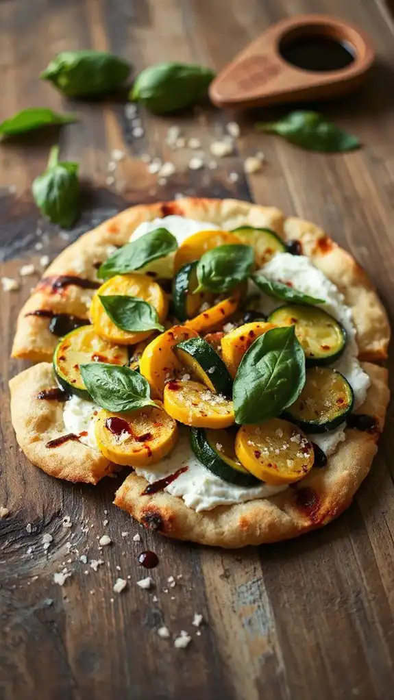 summer squash ricotta flatbread recipe