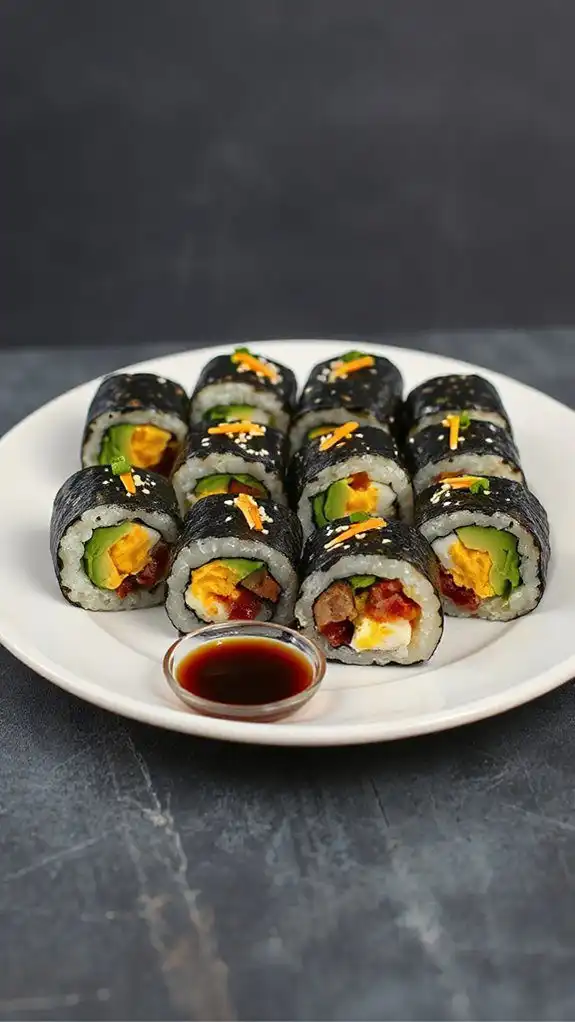sushi rolls for breakfast
