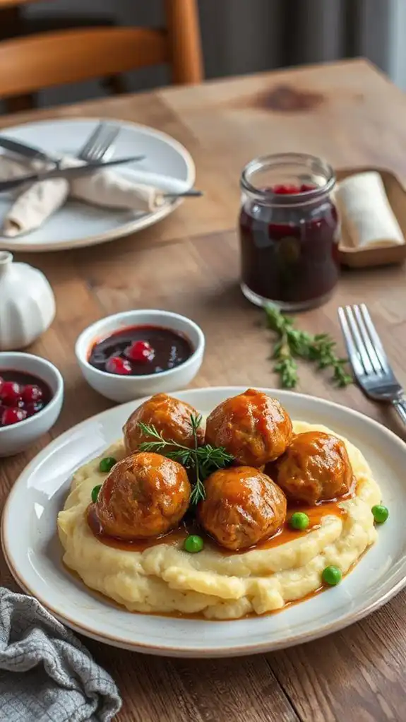 swedish style meatballs dish