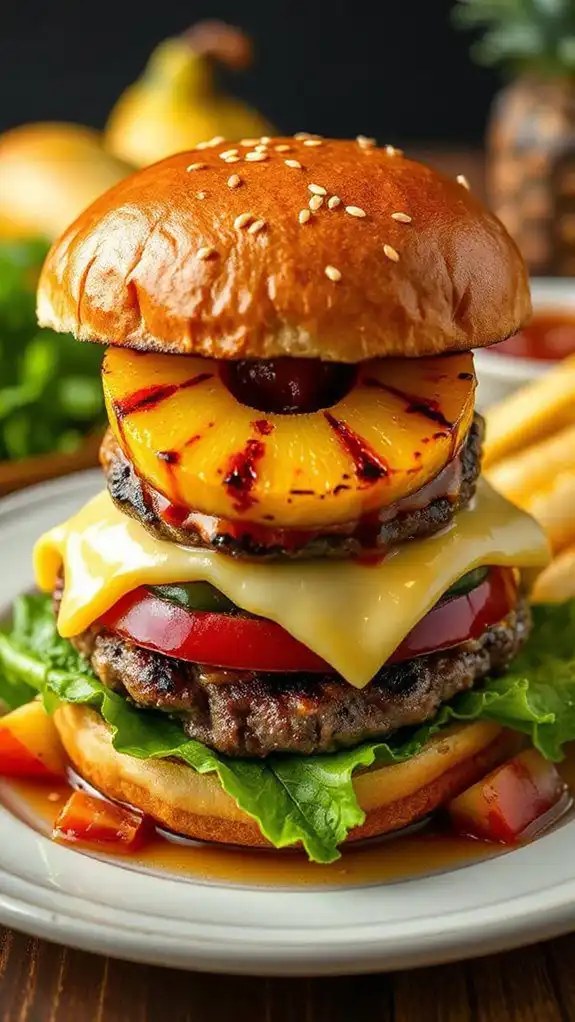 sweet and savory burgers
