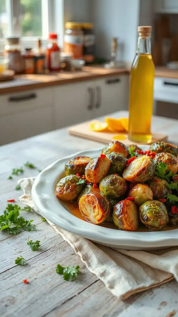 sweet and spicy sprouts