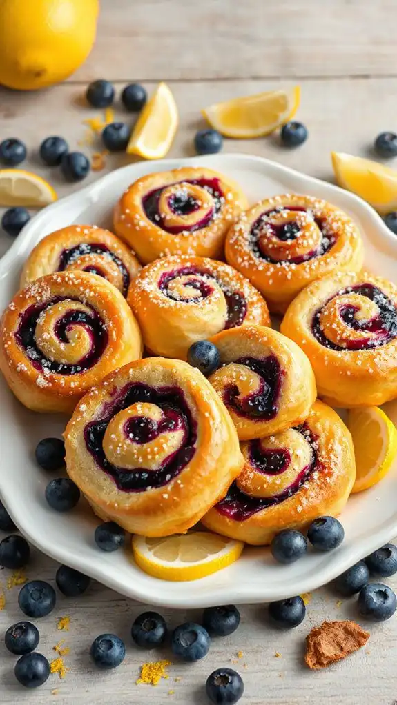 sweet blueberry lemon pastries