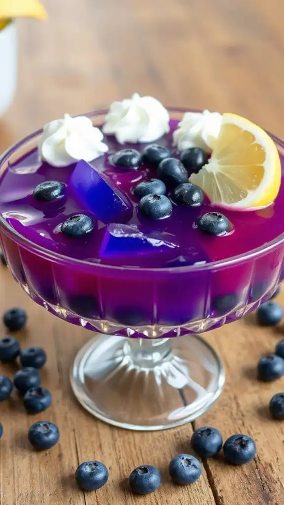 sweet blueberry lemonade jello
