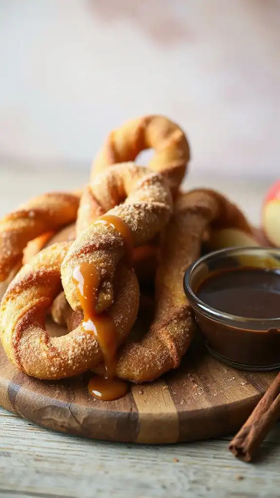 sweet caramel apple churros