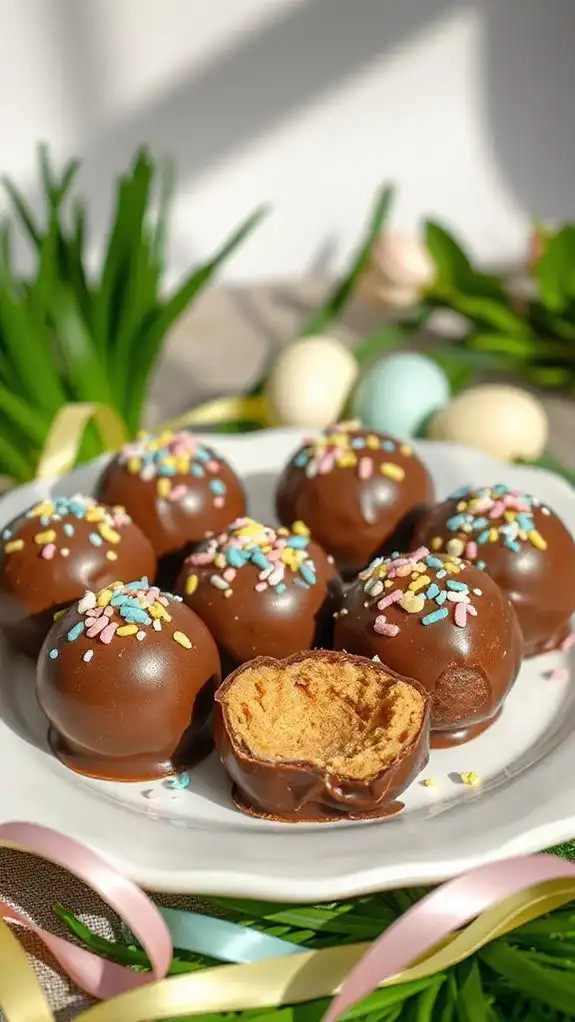 sweet chocolate peanut butter balls