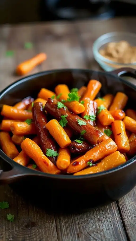 sweet glazed roasted carrots