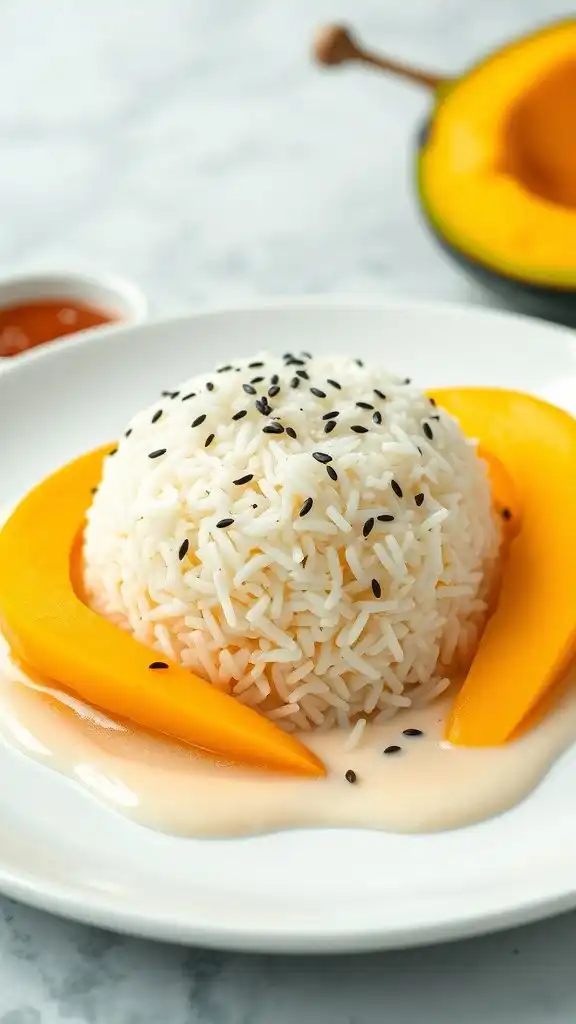 sweet mango with sticky rice