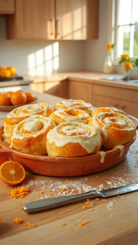 sweet orange dessert rolls