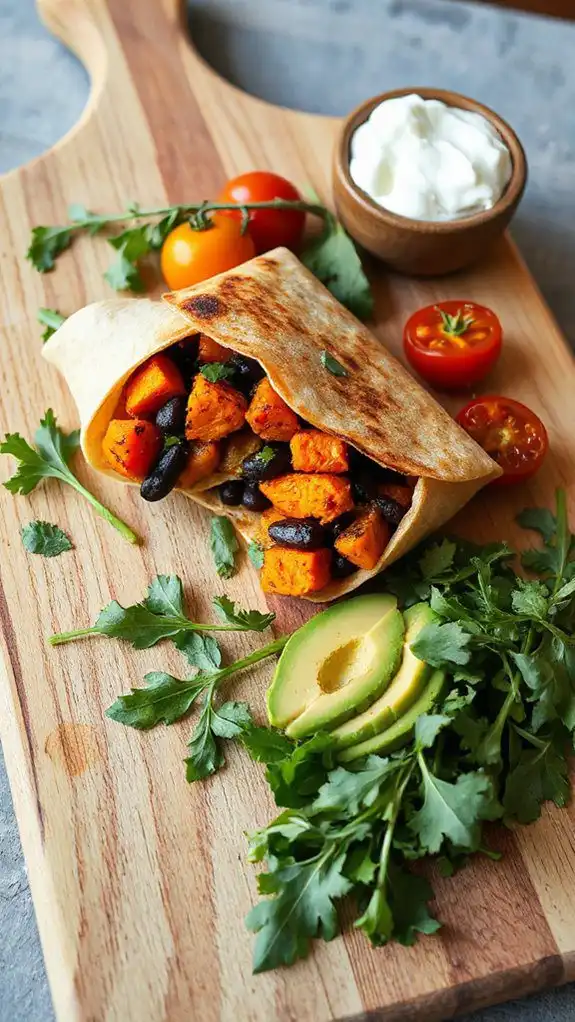 sweet potato black bean burrito