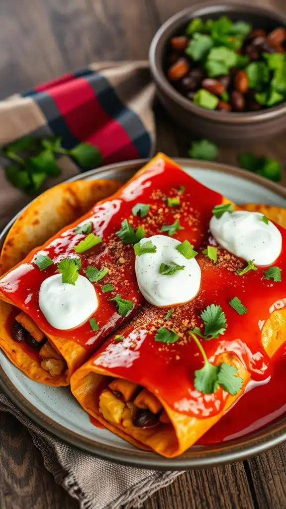 sweet potato black bean enchiladas